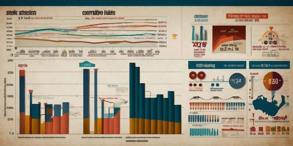 Un tableau comparant les taux de tabagisme en Australie avant et après l'introduction de la politique de prix élevés