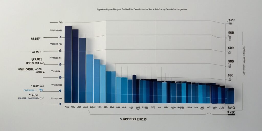 Un graphique illustrant l'évolution du prix moyen d'un paquet de cigarettes en Australie