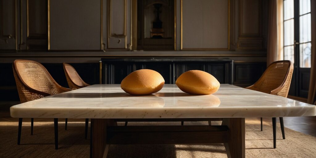 Une photo d'une madeleine avec sa bosse caractéristique, cuite au four.